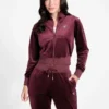 Eco Couture Full-Zip Velvet Sweatshirt