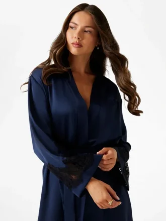 Eco Daphne Long Satin Kimono