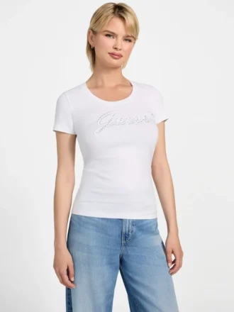Eco Embroidered Script Logo Tee