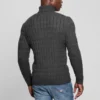 Eco Ezra Turtleneck Cable-Knit Sweater