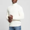 Eco Ezra Turtleneck Cable-Knit Sweater