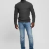 Eco Ezra Turtleneck Cable-Knit Sweater