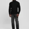 Eco Ezra Turtleneck Cable-Knit Sweater