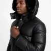 Eco Faux-Leather Puffer Jacket