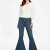 Eco Franki Belted Flare Jeans