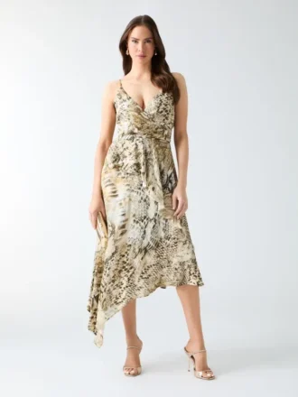 Eco Giselle Printed Asymmetrical Dress