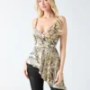 Eco Giselle Printed Asymmetrical Top