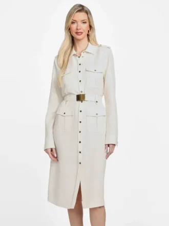 Eco Greta Linen-Blend Safari Dress