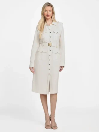 Eco Greta Linen-Blend Safari Dress