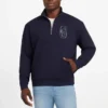 Eco Harris Twill Zip Mock Neck Sweater