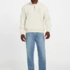 Eco Harris Twill Zip Mock Neck Sweater