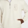 Eco Harris Twill Zip Mock Neck Sweater