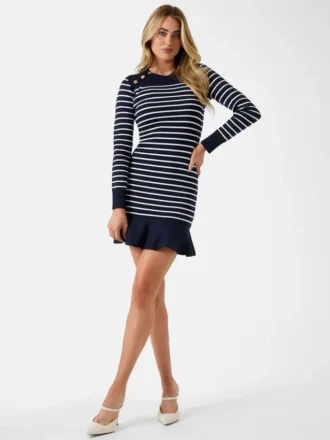 Eco Helen Striped Sweater Dress
