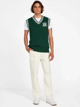 Eco Holden V-Neck Cable-Knit Vest