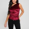 Eco Janet One-Shoulder Velvet Top
