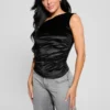 Eco Janet One-Shoulder Velvet Top