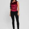 Eco Janet One-Shoulder Velvet Top
