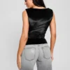 Eco Janet One-Shoulder Velvet Top