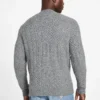 Eco Jeffry Cable-Stitch Cardigan Sweater