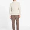Eco Jemmy Turtleneck Mixed-Stitch Sweater