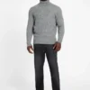 Eco Jemmy Turtleneck Mixed-Stitch Sweater