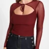 Eco Lauryn Tied Mesh Top