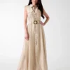 Eco Mindy Embroidered Maxi Shirt Dress