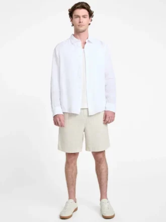 Eco Napa Linen-Blend Shirt
