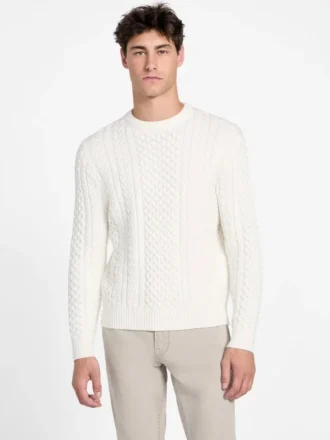 Eco Nathan Mixed Cable-Knit Sweater