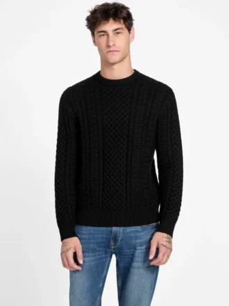 Eco Nathan Mixed Cable-Knit Sweater