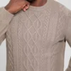 Eco Noah Crewneck Celtic Cable-Knit Sweater