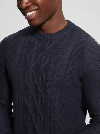 Eco Noah Crewneck Celtic Cable-Knit Sweater