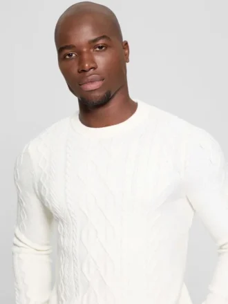 Eco Noah Crewneck Celtic Cable-Knit Sweater