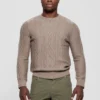 Eco Noah Crewneck Celtic Cable-Knit Sweater