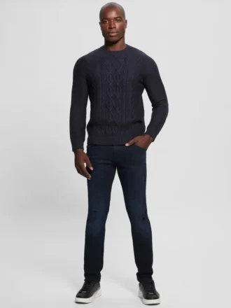 Eco Noah Crewneck Celtic Cable-Knit Sweater