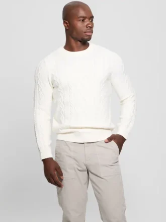 Eco Noah Crewneck Celtic Cable-Knit Sweater