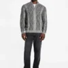 Eco Noel Zip Cable-Knit Sweater