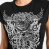 Eco Rocker Rose Corset Tee