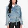 Eco Runa Belted Denim Jacket