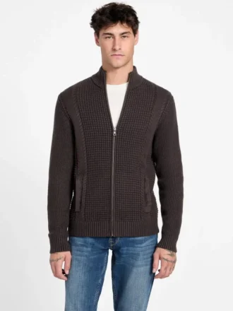 Eco Ryder Waffle-Knit Cardigan