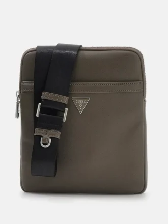Eco Saffiano Flat Crossbody