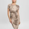 Eco Simonne Ruched Buttons Dress