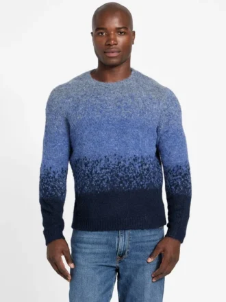 Eco Trey Crewneck Marled Striped Sweater