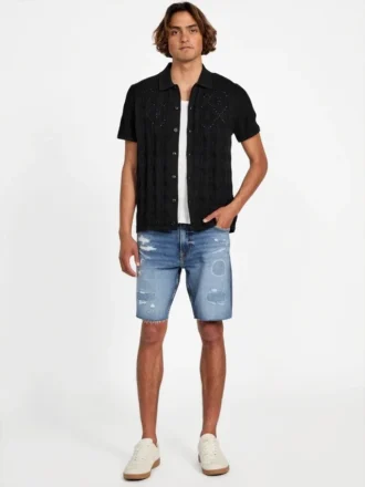 Eco Wyatt Distressed Denim Shorts