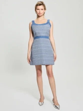 Elsie Tweed and Denim Dress