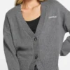 Embroidered Logo Varsity Cardigan