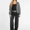 Embroidered Logo Varsity Cardigan