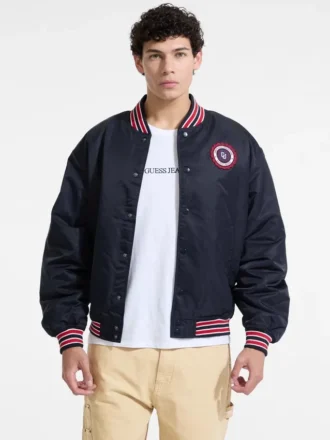 Embroidered Patch Varsity Jacket