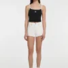 Embroidered Star Crop Tank
