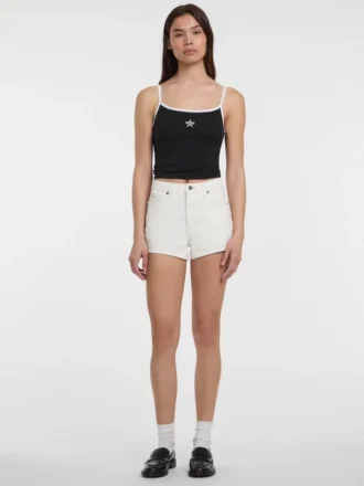 Embroidered Star Crop Tank